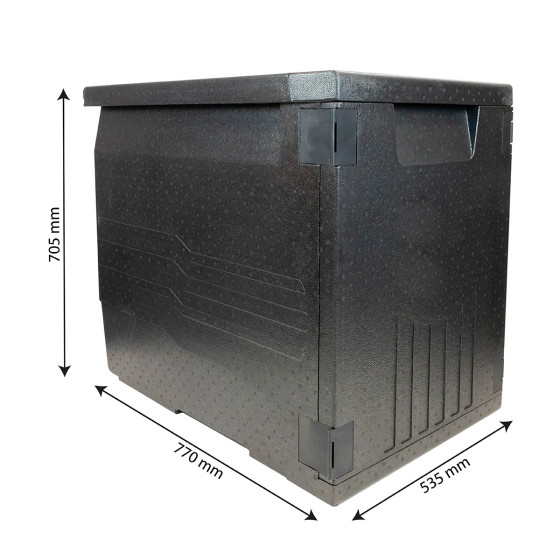Conteneur isotherme 600 x 400 mm - 126 L - chargement frontal
