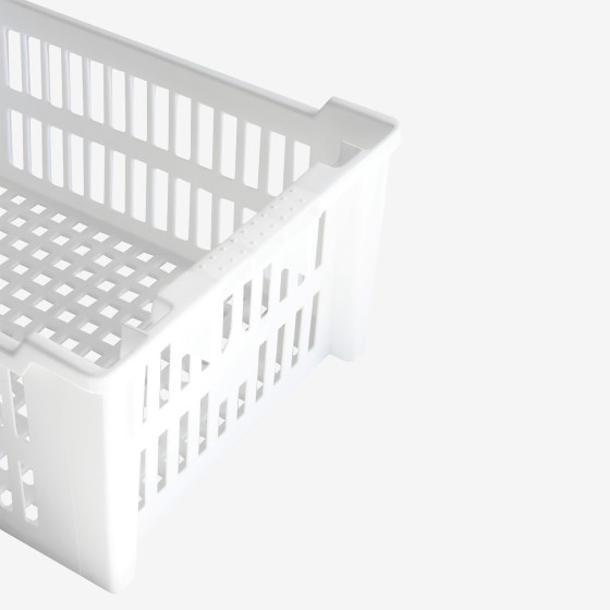 Stackable nestable openwork crate 400 x 300 x 175 mm - 14 L - 2 colours