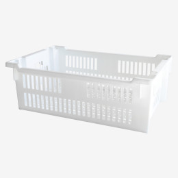Perforated stackable nestable crate 600 x 400 x 200 mm - 30 L - 2 colours