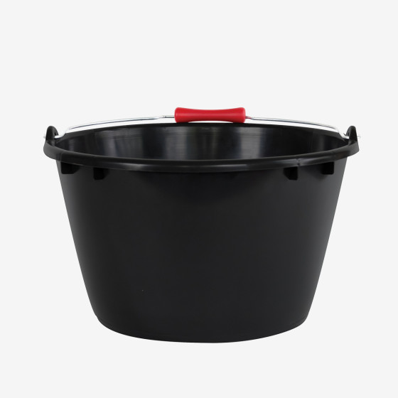 Round eco-friendly durable bucket - Ergo handle - 15 L - black
