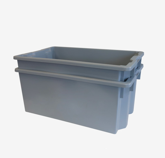 Nestable stacking container 750 x 460 x 310 mm - 70 L - 2 colours