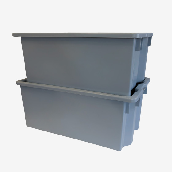 Nestable stacking container 750 x 460 x 310 mm - 70 L - 2 colours