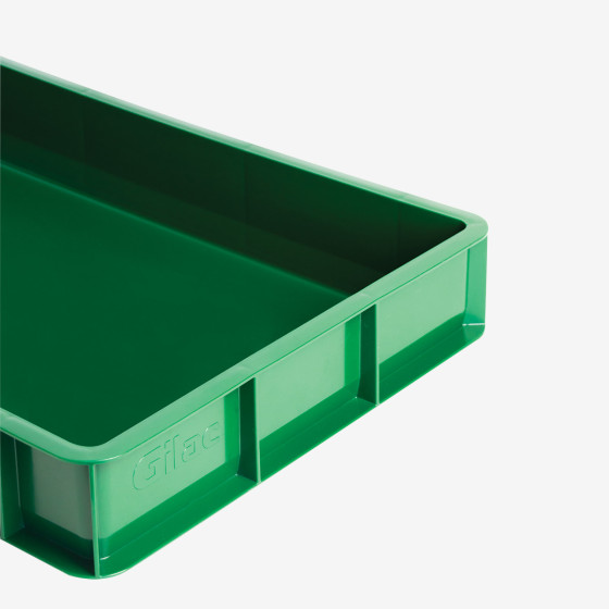 Caisse pleine en PEHD recyclé 600 x 400 mm - 15 L