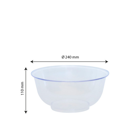 Preparation bowl 24 cm 2,5L - transparent