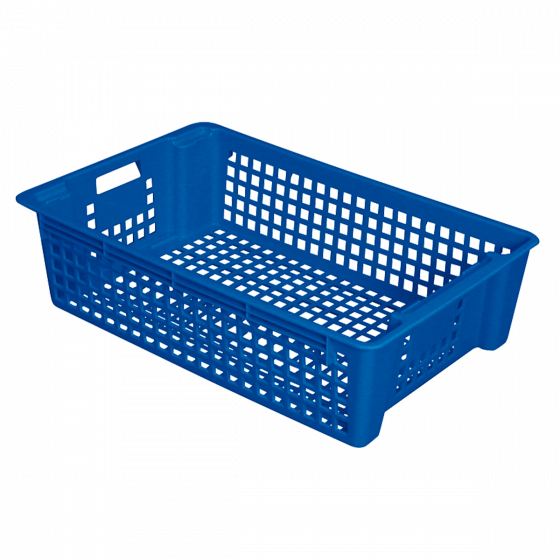 Stacking and nesting perforated crate - 28 L