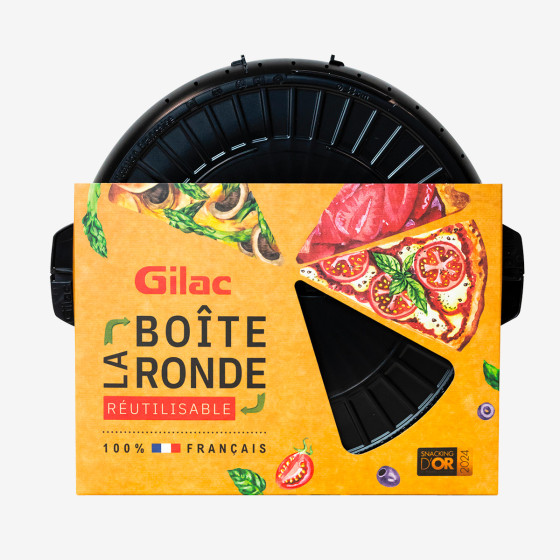 5 boîtes rondes réutilisables avec packaging