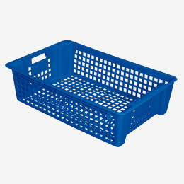 Stacking and nesting perforated crate - 28 L
