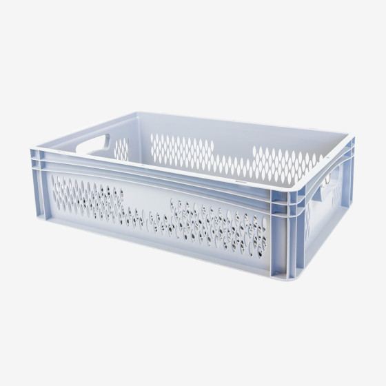 Caisse ajourée 600 x 400 - Gris