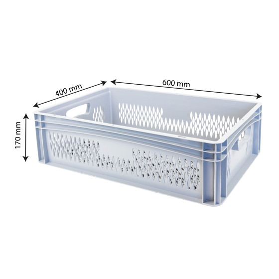 Caisse ajourée 600 x 400 - Gris