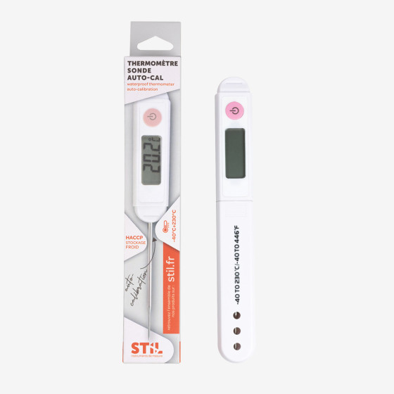 Thermomètre à sonde en inox étanche 80 mm Thermomètre à sonde en inox étanche 80 mm