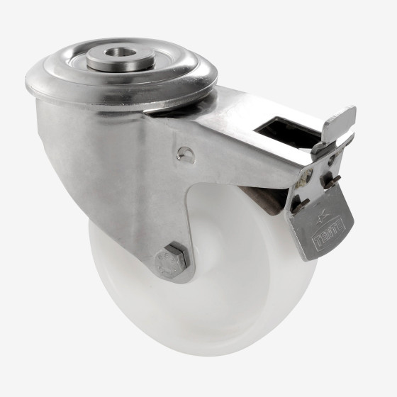 Large volume container - 4 pivoting wheels (2 brakes)