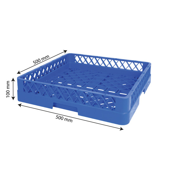 Casier de lavage universel pour verres - 500 x 500 x 100 mm
