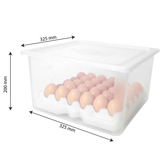 GN 2/3 Egg Box ? 120 Eggs ? 8 Trays ? White