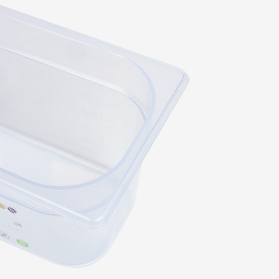 Bac gastronorme GN1/4 HACCP + couvercle - 150 mm - 3,8 L - Lot de 2