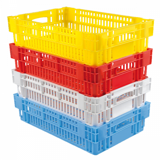 Nesting stacking perforated crate - 600 x 400