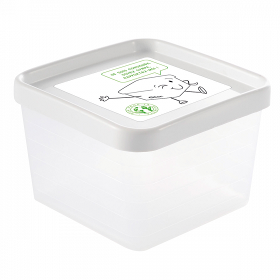 Airtight box 0.6 L + white lid - pack of 12