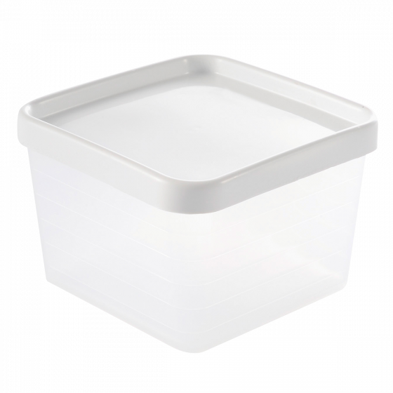 Airtight box 0.6 L + white lid - pack of 12