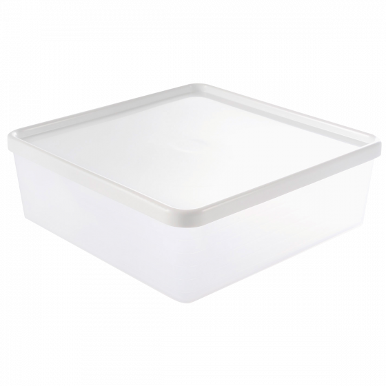 Airtight box 2.5 L + white lid - pack of 6