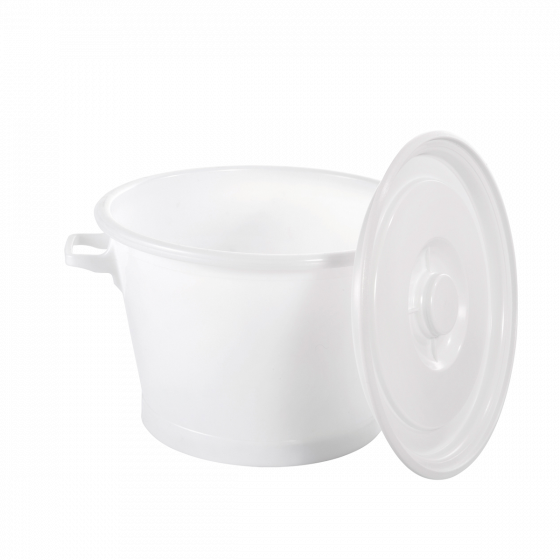 Round tub with reinforced bottom