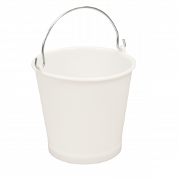 Round bucket with stainless steel handle