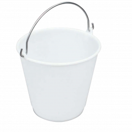 Graduated round bucket with stainless steel handle