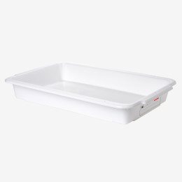 Divider tray with writable traceability area - 600 x 400 mm - white