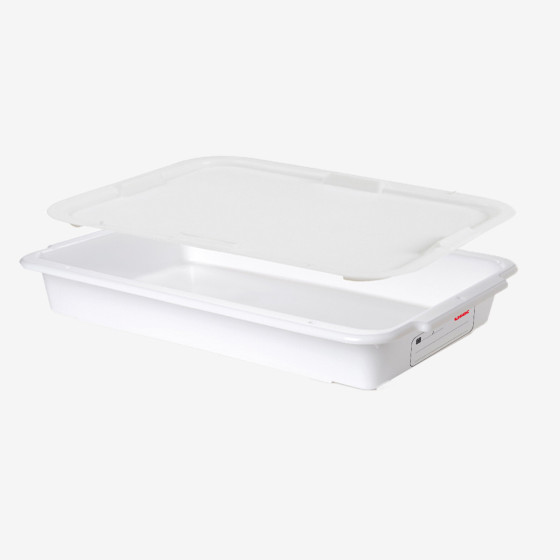 Divider tray with writable traceability area - 600 x 400 mm - white