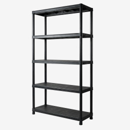 Economical plastic shelf 90 x 40 x 182 cm - black