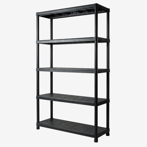 Étagère en plastique économique 120 x 40 x 187 cm - noir