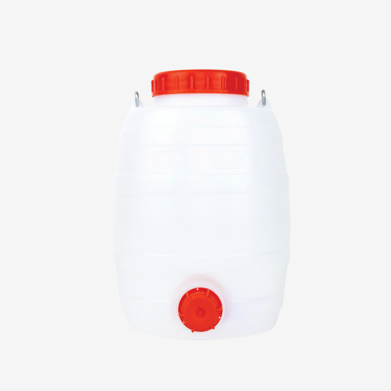 Airtight container - tap or cap - white - 4 sizes