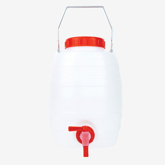 Airtight container - tap or cap - white - 4 sizes