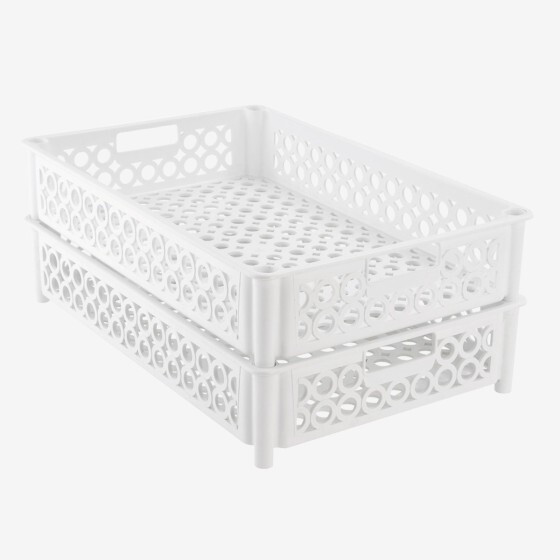 Stacking perforated crate