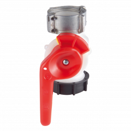 1/4 turn valve for 310 L and 500 L double-wall container