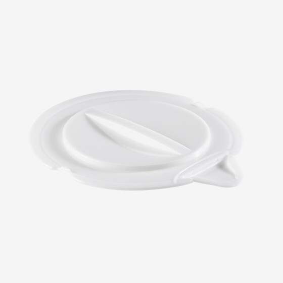 Lid for round bucket with pouring spout