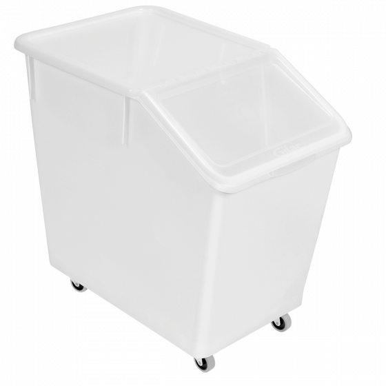 80 L ingredients container + 4 wheels + clear lid