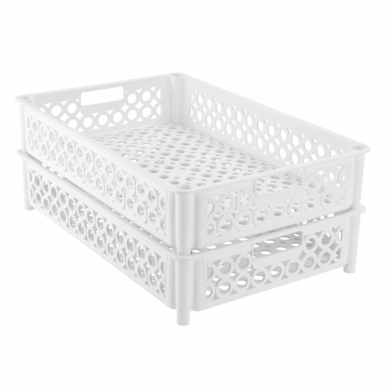Stacking perforated crate