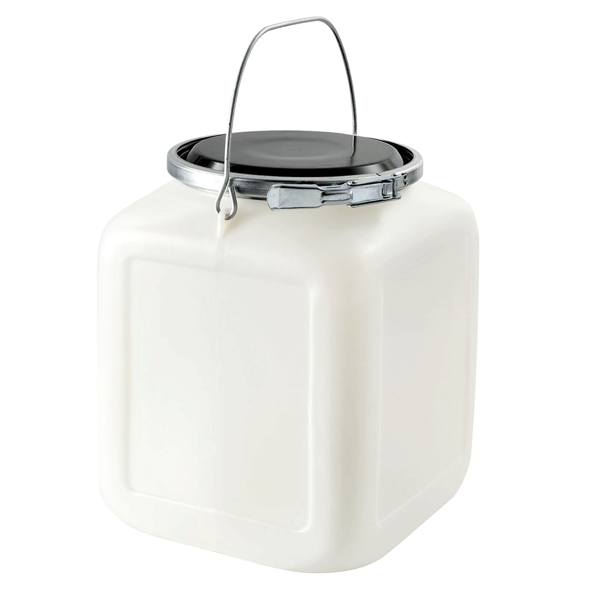 Fût de 50 Litres - Fermeture métallique avec couvercle - Blanc