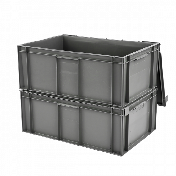 Solid container + attached lid - 600 x 400