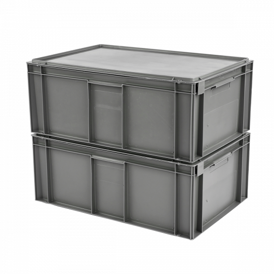 Solid container + attached lid - 600 x 400