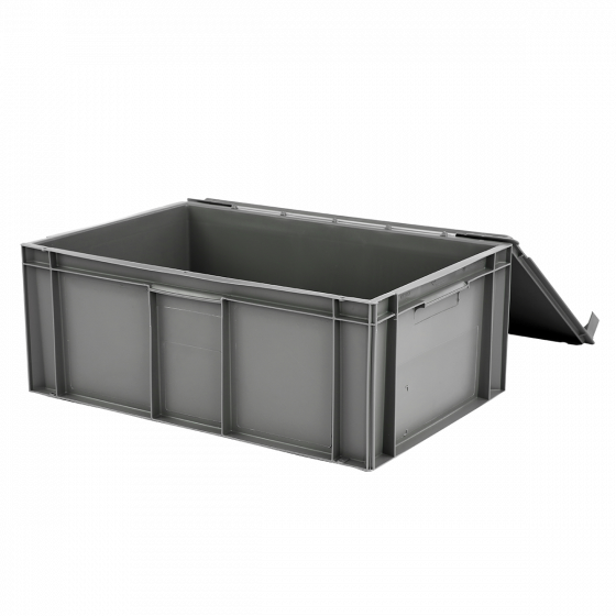 Solid container + attached lid - 600 x 400