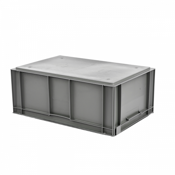 Solid container + attached lid - 600 x 400