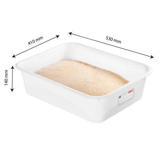 Divider tray with writable traceability area - 600 x 400 mm - white