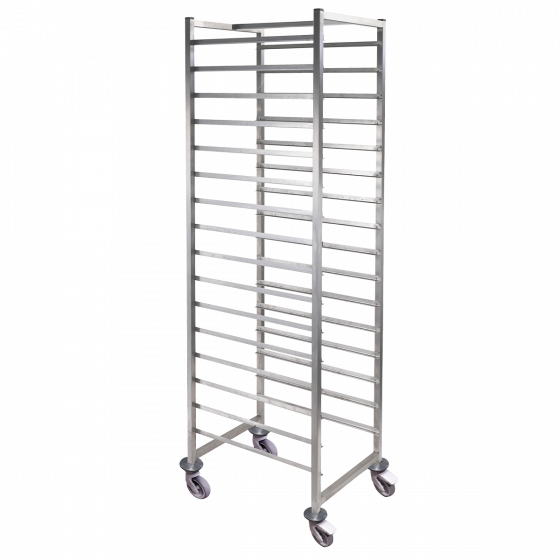 16-rack stainless steel trolley