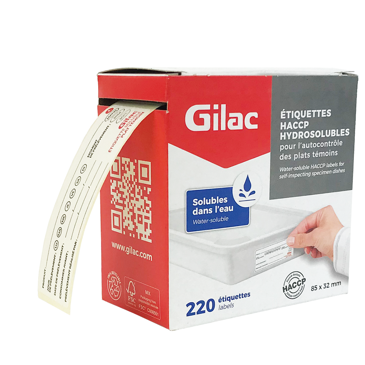 200 étiquettes de surgélation pour la traçabilité alimentaire 65 x 35 mm,  Blanc avec lignes bleues, inscriptible, pré imprimé