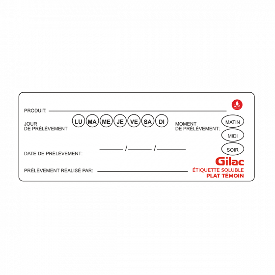 Water-soluble labels for food traceability - box of 220