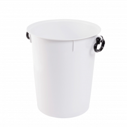 Round dustbin with black handles