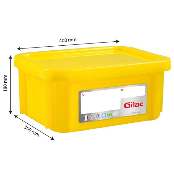 Rectangular HACCP container +  lid