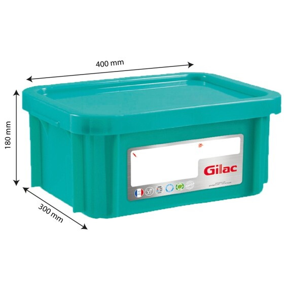 Rectangular HACCP container +  lid