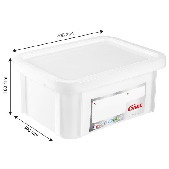 Rectangular HACCP container +  lid
