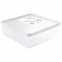 Airtight box 2.5 L + white lid - pack of 6